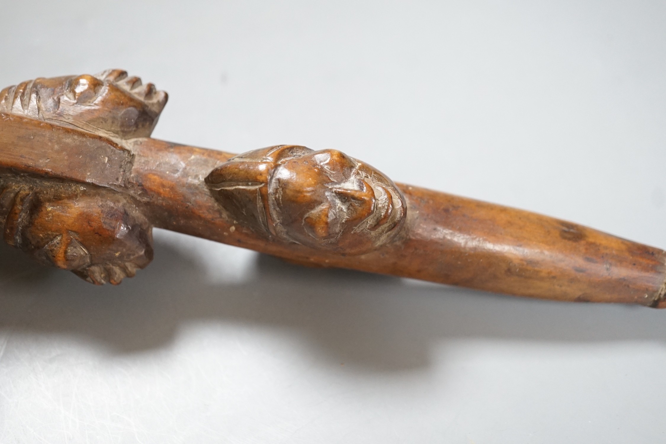 A Yoruba tribal hardwood carving, 32.5cm